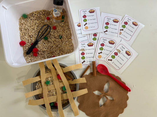 Apple Pie Sensory Bin